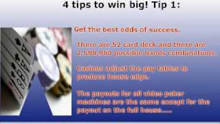 Winning At Video Poker- The Only 4 Tips You Need To Win Big.