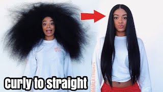 Curly to Straight Hair – NO Frizz (NEW 2018) | jasmeannnn