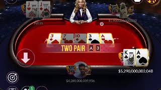 ZYNGA POKER – JJ VS AK & QK VS Q4  – Watch Until End