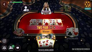 How I Win ($50M to $1B CHIPS) in 32minutes! Zynga Poker Gameplay! Must Watch! 1080p