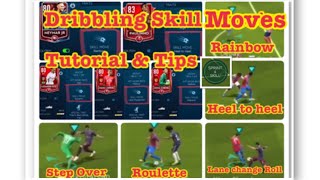 Fifamobile19 , Dribbling Skill moves Tutorial & Tips, Rainbow, Roulette, heel to heel, step over etc