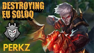 Destroying EU SoloQ: G2 Perkz – Varus Bot Lane – KDA 12/1/9