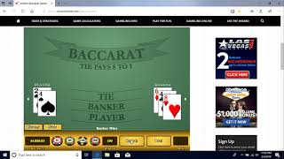 Baccarat Winning Strategy with M.M. 2/4/19