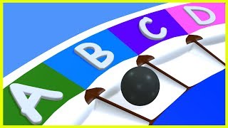 Learn ABCD Letters & Alphabets with The Roulette Game | Nursery Rhymes & Poems for Kids & Children