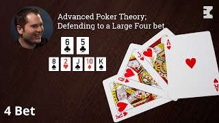 Advanced Poker Theory; Defending to a Large Four bet