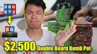 Double Board Bomb Pots and 5/10 Action! | POKER VLOG 17