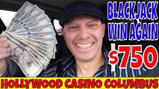 Hollywood Casino Columbus Blackjack Win $750 For Professional Gambler Christopher Mitchell.