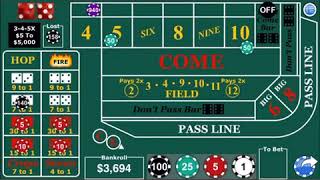 Consistent winning craps strategy