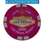 $500 Bankroll, a real craps session!