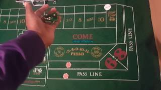My $100 Craps Strategy 4s and 10s practice  6s and 8s Broke Mans PLan live roll