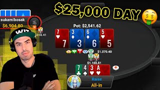 I Won $25,000 in One Day at Poker (Crushing Pot Limit Omaha Cash Games)