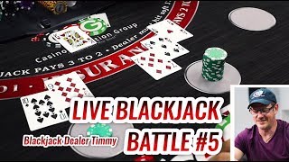 ALMOST THERE!! $5,000 Blackjack Run – Live Blackjack David vs. Timmy Ep.5