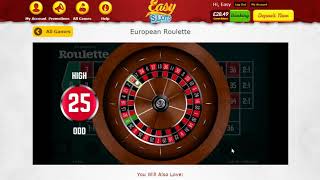 European Roulette Game on Easy Slots