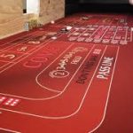 My new underlayment on my homemade craps table.