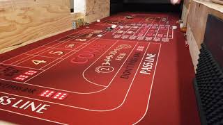My new underlayment on my homemade craps table.