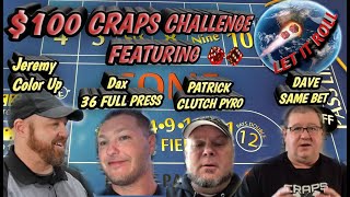 $100 Craps Challenge – Can me and a few fellow You tubers turn $100 bank roll into a profit?