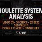 STRATEGY APPLICATION – $1 Chips – $2 Bets – $80 Profit – Vídeo 53 – Roulette System Analysis