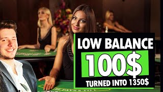 Baccarat 100$ to 1350$ – LOW BALANCE? NOPE :) Baccarat XL