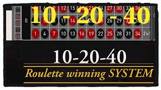10-20-40 Roulette WIN tricks