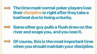Texas Hold Em Poker Tip – Maintain Your Discipline