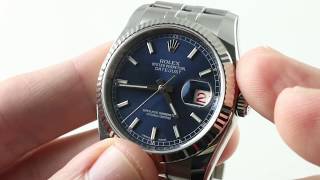 Rolex Datejust 116234 (BLUE/ROULETTE DATE) Luxury Watch Review