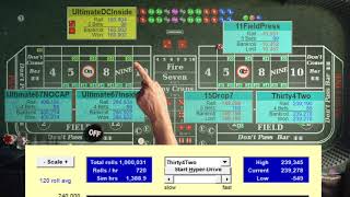 1,000,000 rolls rumble 6 Craps Strategies & Tutorials 2020