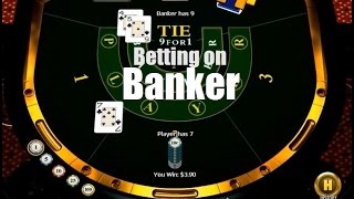 Baccarat strategy on the Banker, and bets double as betting system to win.