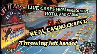 Real Live Casino Craps #12 – Trying a new throw – Left handed toss