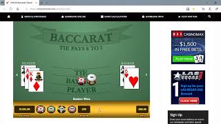 Baccarat Winning Strategies with M.M. ….11/2/19