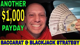Professional Gambler Uses Baccarat & Blackjack Winning Strategies To Make $1,000 In One Hour!