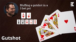 Poker Strategy: 3 Bet Pot Bluffing a Gutshot