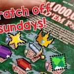 Scratch Off Sundays New York Lottery $1,000,000 million Dollar Hold’em poker