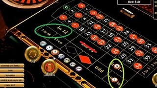 Roulette strategy to (try to) win with 1 to 18 or 19 to 36 and the first or third dozen.