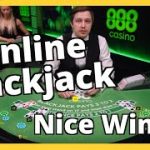 FUN ONLINE BLACKJACK SESSION! NICE WIN!