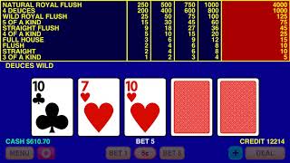 Deuces Wild Video Poker Basic Strategy