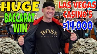 Baccarat HUGE $14,000 Win For Professional Gambler In Las Vegas At Bellagio & MGM Grand Casino.