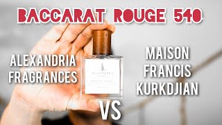 Alexandria Fragrances Interplay Extrait Vs MFK Baccarat Rouge 540