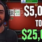 Poker Pro Turning $5,000 Into $25,000! (Day 1)