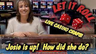 Real Live Casino Craps – Josie is up how will my wife do?