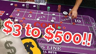 From $3 to $500 POWER PRESS!! Triple Lux Craps System – Part 2
