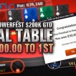 FINAL TABLE Chip Leader! $200K Gtd Real Name Powerfest PKO $49,000+ to 1st!