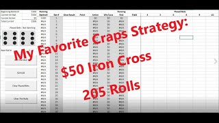 My Favorite Craps Strategy:  $50 Iron Cross