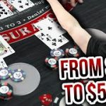 OVER $5000 WIN!!! –  Blackjack Battle – David vs. Timmy #3