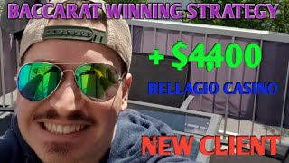 Christopher Mitchell Fan Baccarat Winning Strategy –  $4,400 Cash Profit At  Bellagio With Client