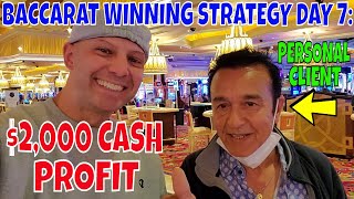 Christopher Mitchell Baccarat Winning Strategy Day 7- $2,000 Cash Profit At Las Vegas Casino’s.