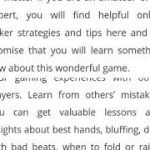 Poker tips