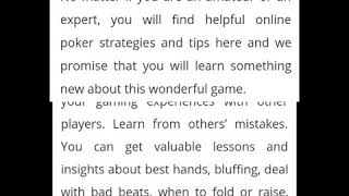 Poker tips