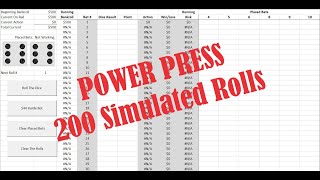 Power Press Craps Strategy – 200 Simulated Rolls