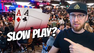 When to SLOW PLAY Pocket Aces Preflop (Tournament Poker Strategy)