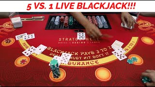 WIN BIG OR GO HOME!! 5 VS, 1 LIVE BLACKJACK